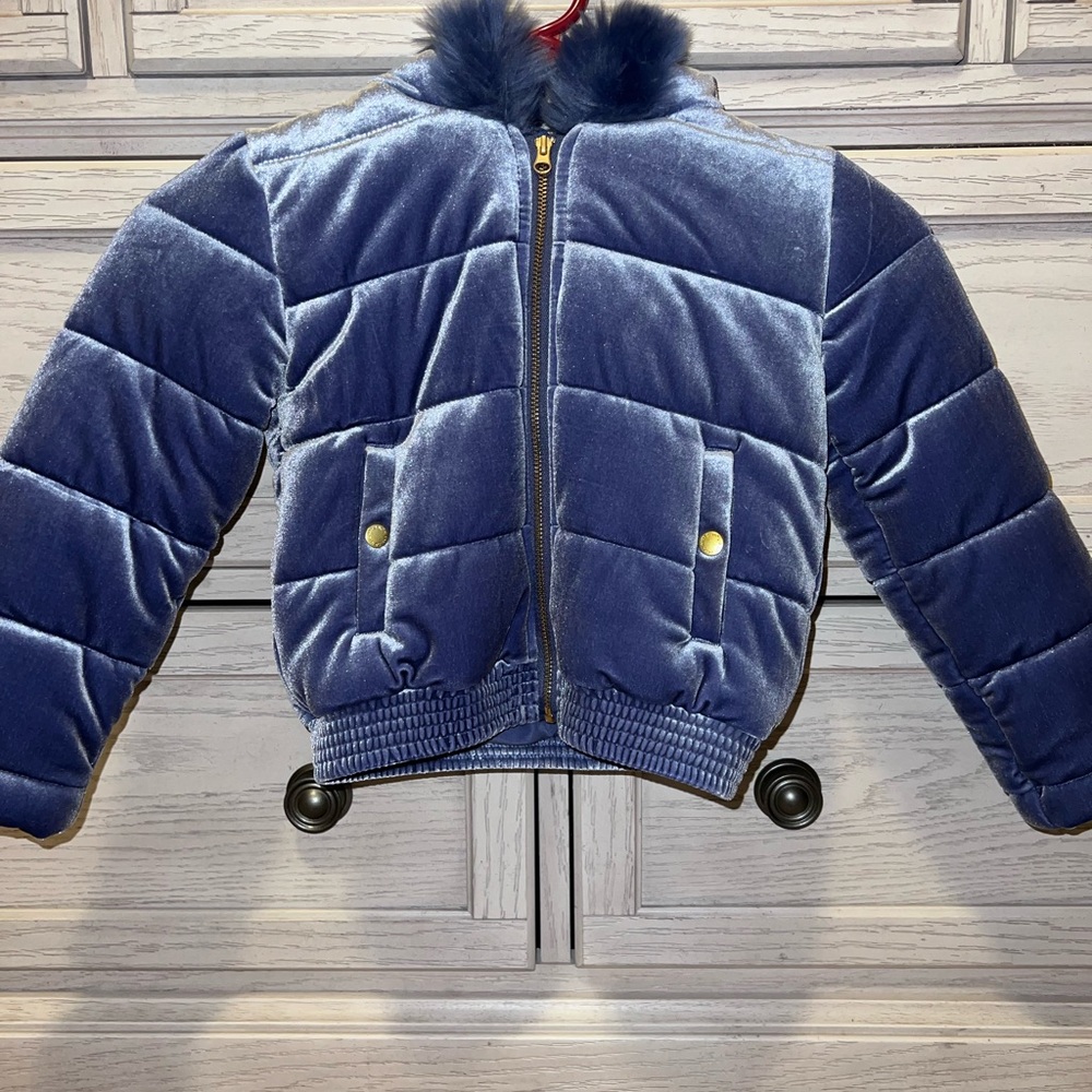 Janie and Jack Kids Blue Velvet Jacket